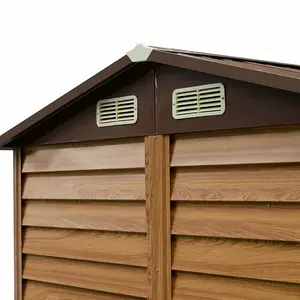 6 ft. W x 5 ft. D Overlap Apex Metal Garden Shed