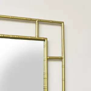 Melody Maison Large Gold Framed Wall Mirror 120cm x 60cm