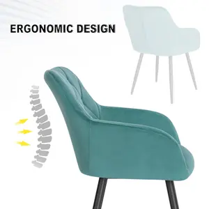 Alvion Upholstered Dining Chair (Set of 2) Turquoise