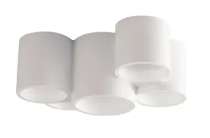 Luminosa Banjie Paintable Plaster Ceiling Lamp White, GU10