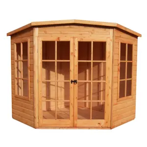 Shire with Double door & 2 windows Pent Wooden Summer house (H)2130mm x (W)2050mm