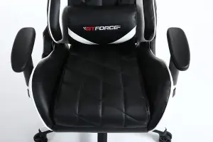 GTForce Pro GT Reclining Sports Racing Gaming Office Desk Pc Car Faux Leather Chair (White)