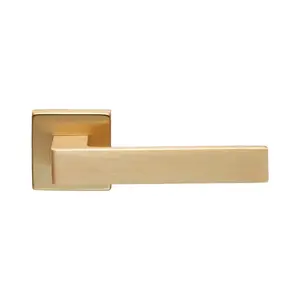 Techna Latch Door Handle (Set of 2) Satin Brass