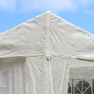 Charles Bentley 3m x 3m Gazebo/Tent Awning Wedding/Party Tent Showerproof White