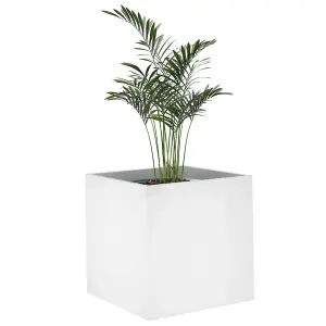 Berkfield Planter Box High Gloss White 40x40x40 cm Engineered Wood