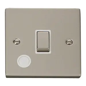 Pearl Nickel 1 Gang 20A Ingot DP Switch With Flex - White Trim - SE Home