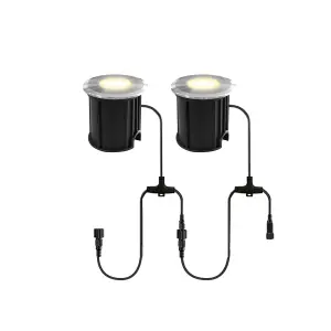 Litecraft Sitka Chrome 3W LED Outdoor 2 x Deck Light Kit