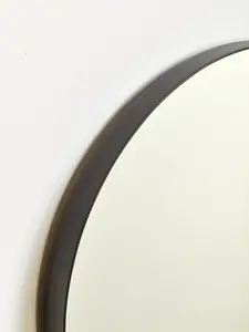 Interiors by Premier Sturdy Medium Matte Black Finish Wall Mirror, Versatile Hallway Mirror, Contemporary Wall Mirror for Home