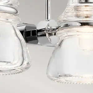 Luminosa Kichler Talland Bathroom Wall Lamp Polished Chrome, IP44