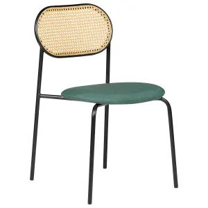 Set of 2 Dining Chairs ADAVER Metal Green