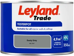 Leyland Trade Vinyl Matt Walls & Ceilings Emulsion Paint Dusty Grey (RAL 7037) 350ml Tester