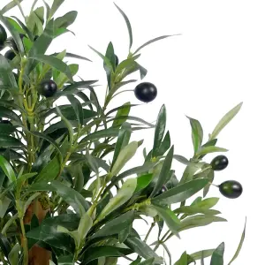 65cm Luxury Artificial Olive Tree Bush - Premium Range