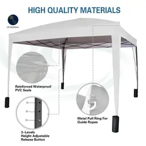 MCC Direct Gazebo 3x3 Pop up with Sides White