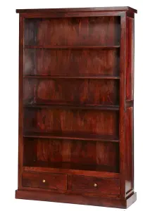 Jaipur Dark Mango Large Bookcase - Solid Mango Wood - L35 x W110 x H180 cm