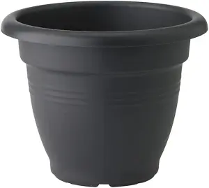 Elho Green Basics Campana 35cm Plastic Plant Pot in Living Black