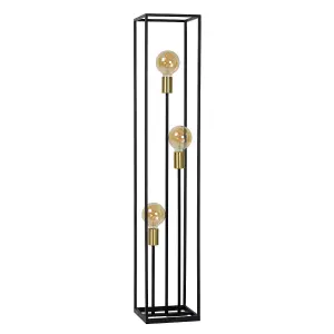 Lucide Ruben Modern Floor Lamp - 3xE27 - Black