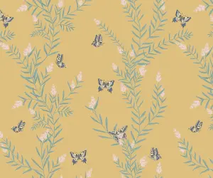 Bobbi Beck eco-friendly butterfly and flower wallpaper