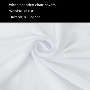 Spandex Foldable White Chair Cover for Wedding Decoration - Pack of 1