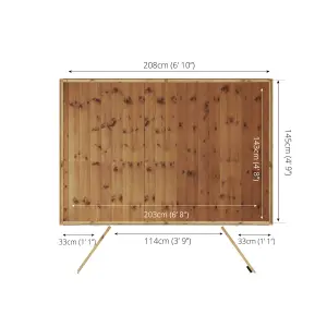 Mercia 7x5 ft with Double door & 2 windows Apex Wooden Summer house