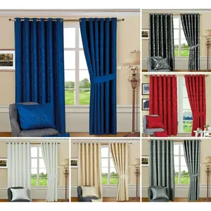 Tremblay Cotton Blend Room Darkening Grommet / Eyelet Curtain Pair (Set of 2) Width 168 x Drop 137cm