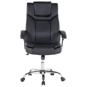 Executive Chair Faux Leather Black ADVANCE