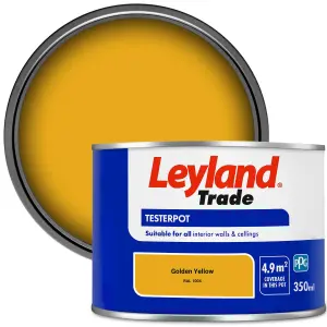 Leyland Trade Vinyl Matt Walls & Ceilings Emulsion Paint Golden Yellow (RAL 1004) 350ml Tester