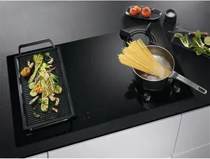 AEG HDB95623NB 8000 Series Dual Fuel Hob With 3 Induction Zones And 2 Gas Burners