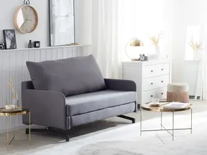 Beliani Retro Sofa Bed BELFAST Grey