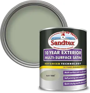 Sandtex 10 Year Multi Surface Quick Drying Satin Bay Tree 750ml