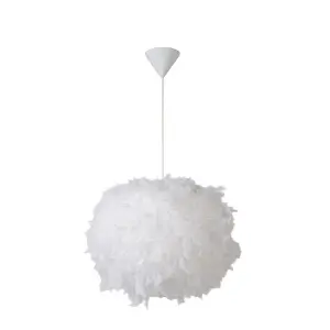 Lucide Goosy Soft Modern Pendant Light 50cm - 1xE27 - White