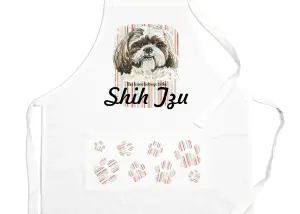 Purely Home Shih Tzu Apron - Novelty Kitchen Gift for Dog Lovers