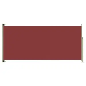 Berkfield Patio Retractable Side Awning 140x300 cm Red