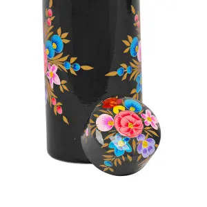 BillyCan Hand-Painted Picnic Water Bottle - 875ml - Carbon Pansy