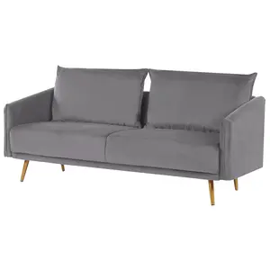 Beliani Glam Velvet Sofa Set Grey MAURA