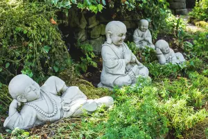 Oriental Monk Buddha Statues Set