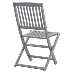 Berkfield Folding Outdoor Chairs 4 pcs Solid Acacia Wood