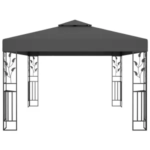 Berkfield Gazebo with Double Roof 3x4m Anthracite