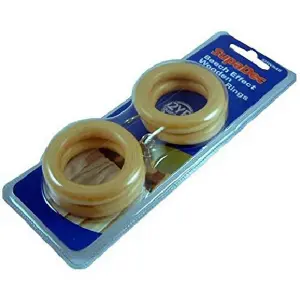 SupaDec Beech Curtain Rings (Pack of 4) Wood (28mm)