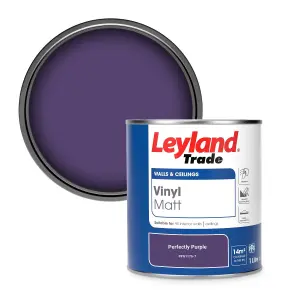 Leyland Trade Vinyl Matt Walls & Ceilings Emulsion Paint Perfectly Purple (PPG1176-7) 1L