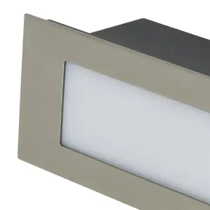 GoodHome Neihart Black Mains-powered Neutral white LED Rectangular Deck light