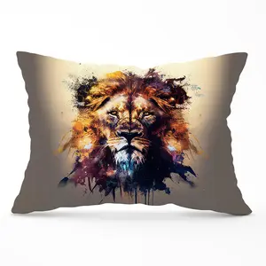 Majestic Lion Face Splashart Cushions 33cm x 48cm