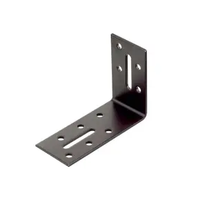 Abru Brown Powder-coated Steel Angle bracket (H)35mm (W)80mm (L)60mm