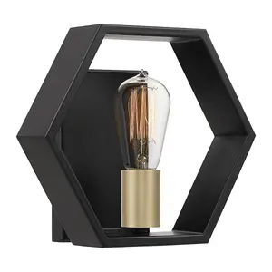 Elstead Quoizel Bismarck Wall Lamp Earth Black