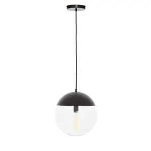 Interiors by Premier Revive Black Finish Pendant Light