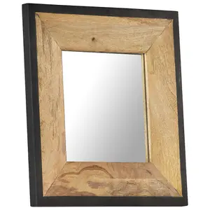 Berkfield Mirror 50x50 cm Solid Mango Wood