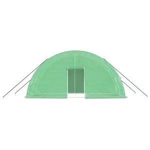 Berkfield Greenhouse with Steel Frame Green 12 m2 6x2x2.85 m