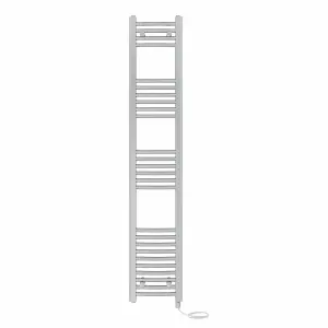 Right Radiators Prefilled Electric Curved Heated Towel Rail Bathroom Ladder Warmer Rads - Chrome 1600x300 mm