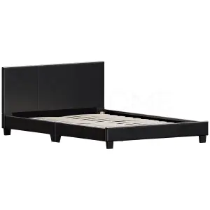 Vida Designs Lisbon Black 4ft6 Double Faux Leather Bed Frame