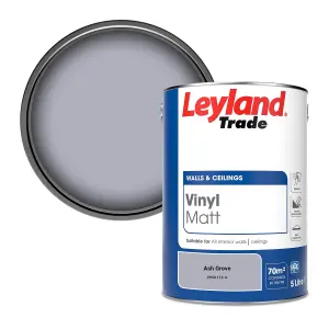 Leyland Trade Vinyl Matt Walls & Ceilings Emulsion Paint Ash Grove (PPG1172-4) 5L