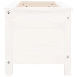 Berkfield Garden Planter White 82.5x40x39 cm Solid Wood Pine